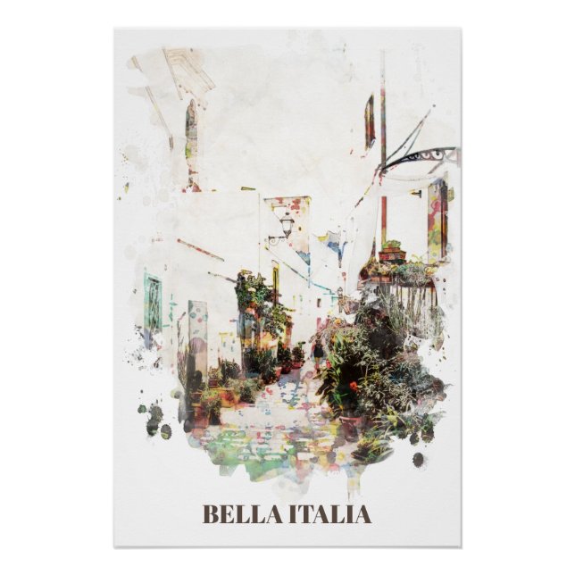 ** Italy Italia Street AP12 Plants Subdued Poster (Front)