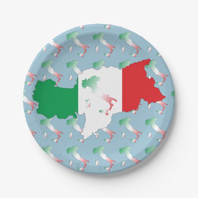 Italy - Italia Teller Paper Plate (Front)