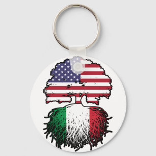 Italy Italian American USA United States America Keychain