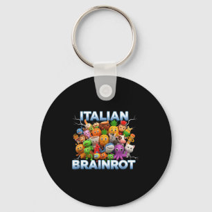Italy Italian Brainrot Funny Meme Characters Trend Keychain