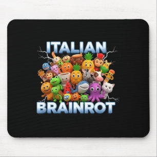 Italy Italian Brainrot Funny Meme Characters Trend Mouse Pad