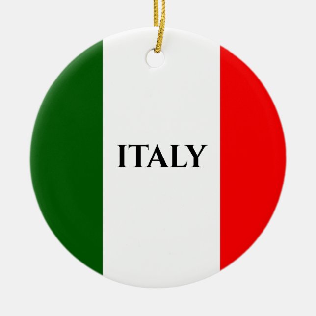 Italy Italian Flag Design Ornament (Front)