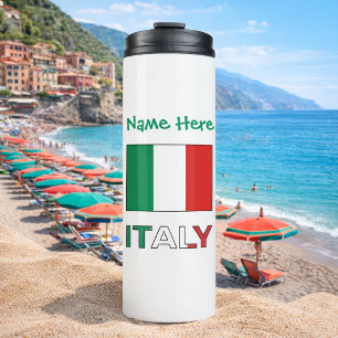 Italy Italian Flag Green Personalization Thermal Tumbler