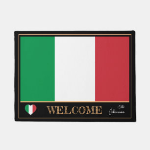 Italy & Italian Flag house mat /sports Welcome