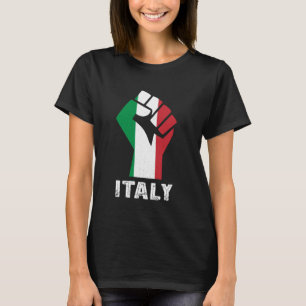 Italy Italian Flag Italian Roots Handfist Italian  T-Shirt