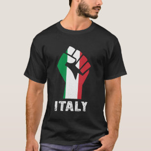 Italy Italian Flag Italian Roots Handfist Italian T-Shirt