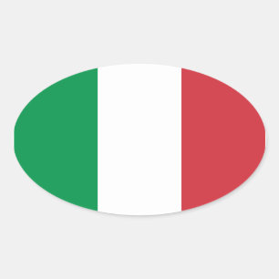 Italy/Italian Flag Oval Sticker