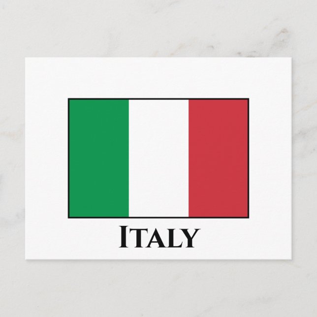 Italy (Italian) Flag Postcard (Front)