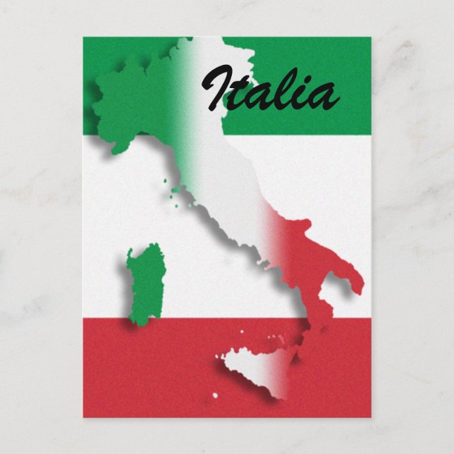 Italy Italian Flag Postcard (Front)