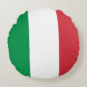 Italy (Italian) Flag Round Pillow