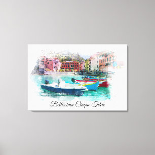 **  Italy Italian Language Art Cinque Terra AP12 Canvas Print