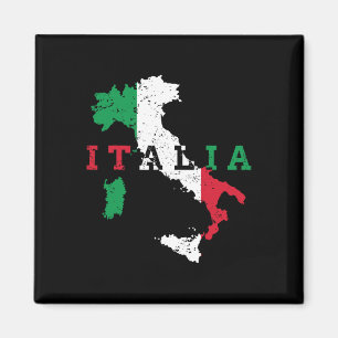 Italy Italian Map Flag Pride Gift Heritage Italia  Magnet