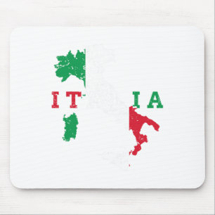 Italy Italian Map Flag Pride Gift Heritage Italia Mouse Pad