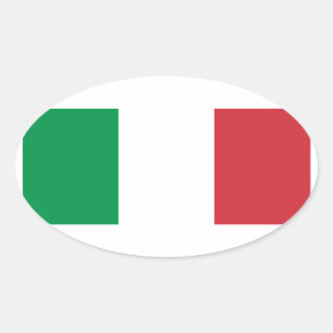 Italy – Italian National Flag Oval Sticker