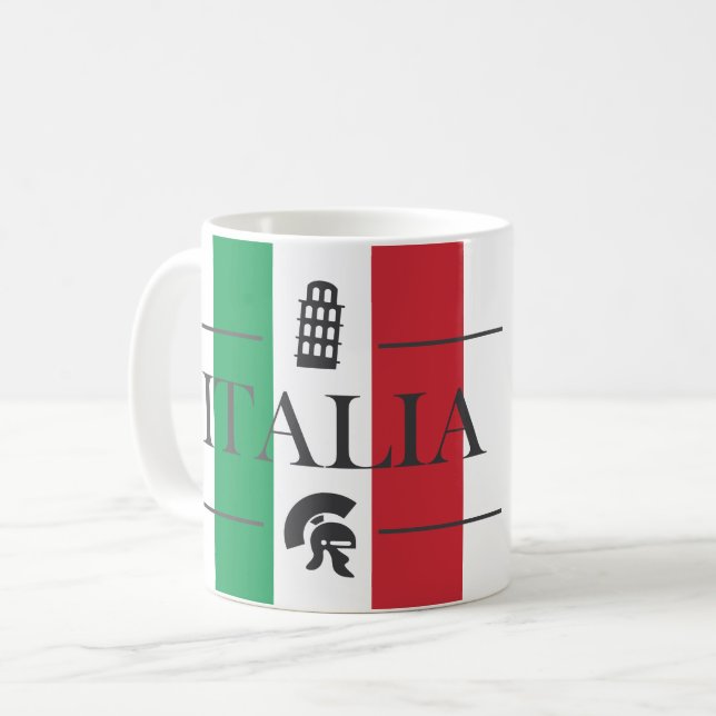 Italy - Italian Symbols Coffee Mug (Front Left)
