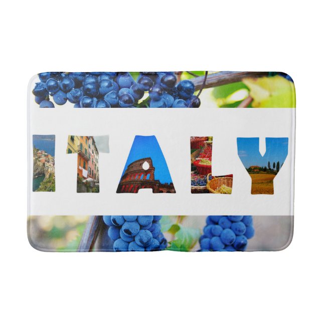 Italy Italian Vineyard Travel Photos Bath Mat (Front)