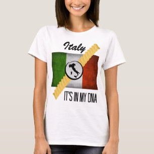 Italy It's in My DNA Ancestry Italian Flag Rotini T-Shirt