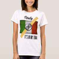 Italy It's in My DNA Molecule Italian Flag Rotini