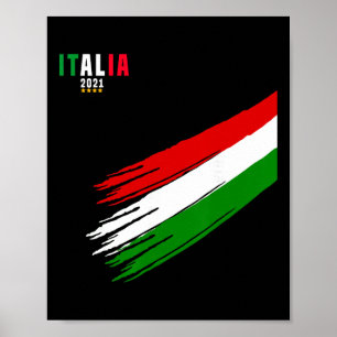 Italy Jersey Soccer Italian Italia Lovers Poster
