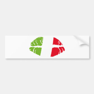 italy kiss bumper sticker