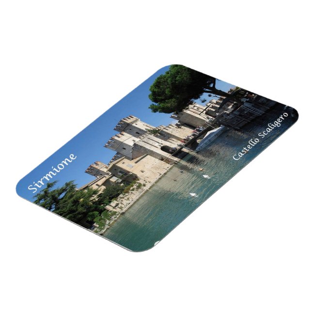 Italy - Lake Garda - Sirmione - Castello Scaligero Magnet (Left Side)
