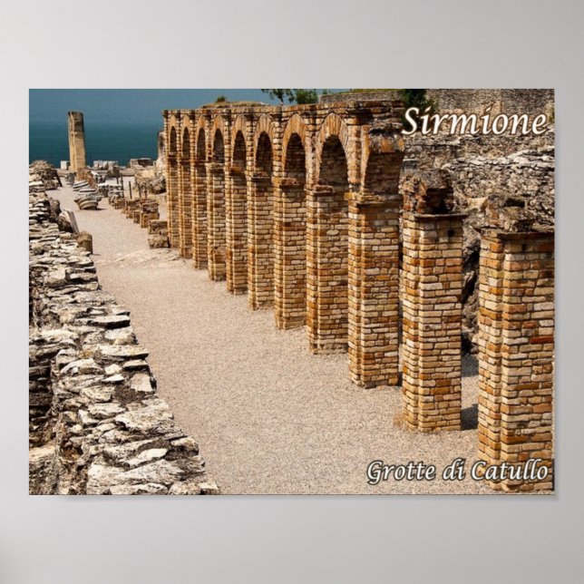 Italy - Lake Garda - Sirmione - Grotte di Catullo Poster (Front)