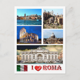Italy - Lazio - Rome - I Love - Postcard