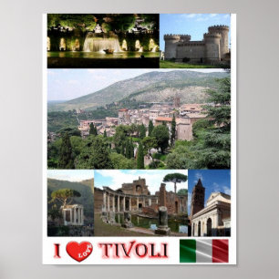 Italy - Lazio - Tivoli - I Love - Poster