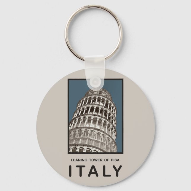 Italy Leaning Tower of Pisa Keychain (Front)