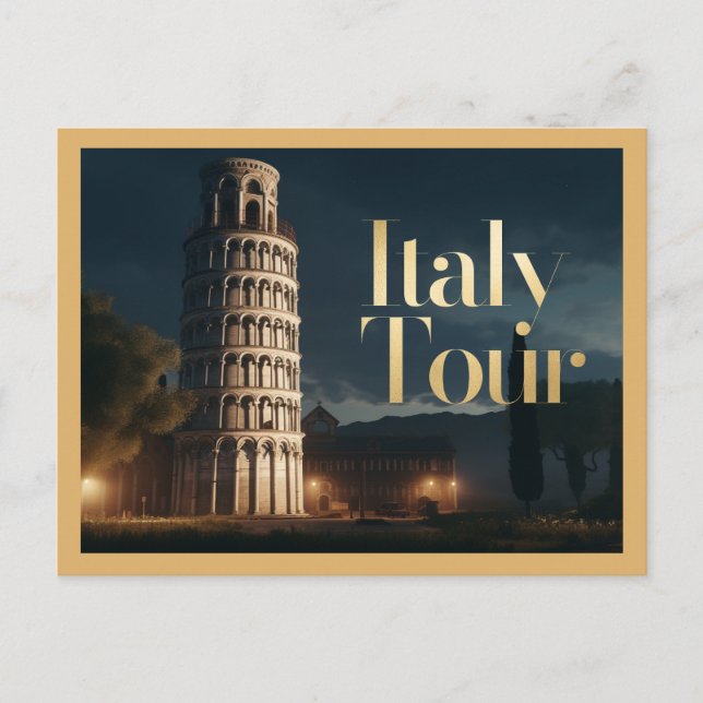 Italy Leaning Tower of Pisa Postcard (Front)