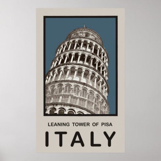 Italy Leaning Tower of Pisa Poster | Zazzle