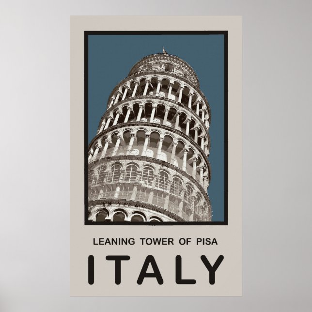Italy Leaning Tower of Pisa Poster (Front)