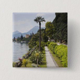 Italy, Lecco Province, Varenna. Villa Monastero, 2 Inch Square Button