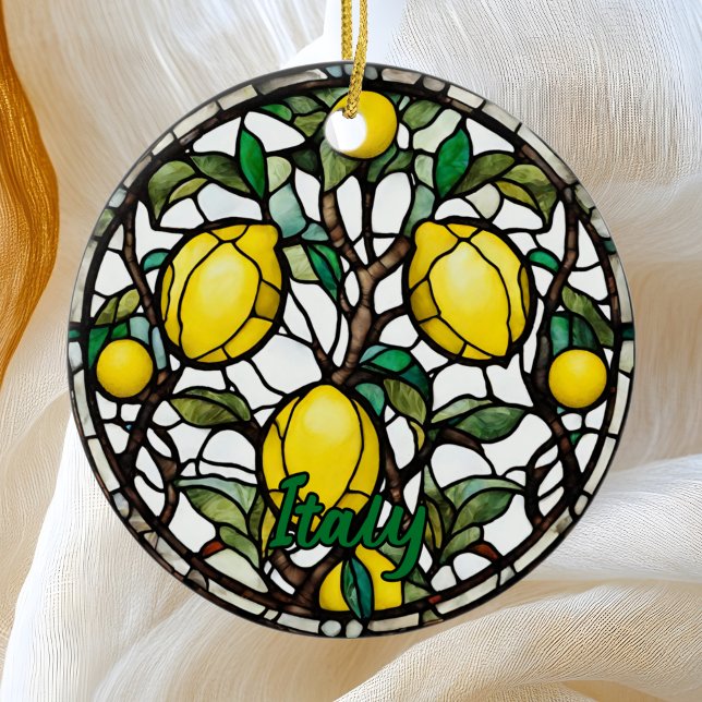 Italy Lemon Tree  Ceramic Ornament (Creator Uploaded)