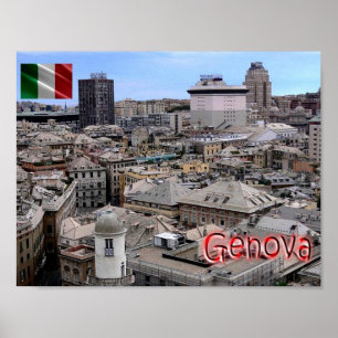 Italy - Liguria - Genoa - downtown - Poster