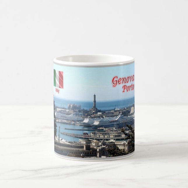Italy - Liguria - Genoa - Harbour - Coffee Mug (Center)