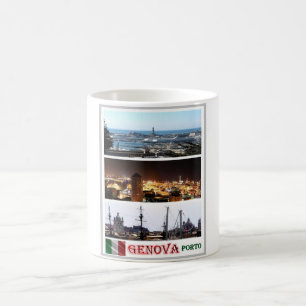 Italy - Liguria - Genoa - Mosaic - Harbour - Coffee Mug