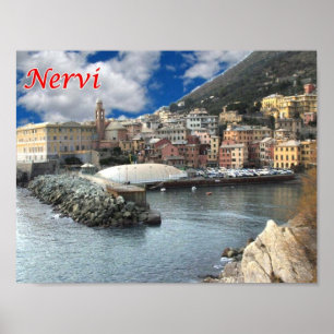 Italy - Liguria - Nervi - Marina - Poster
