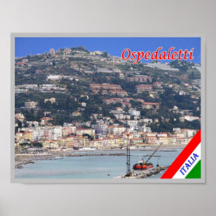 Italy - Liguria - Ospedaletti - Poster