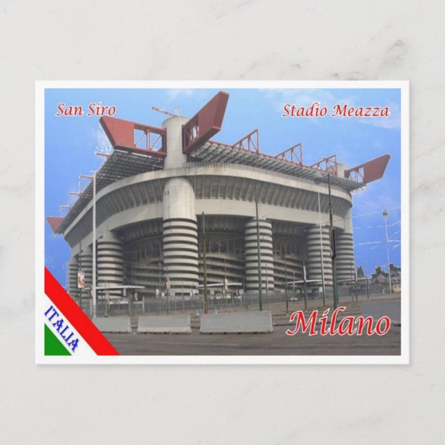 Italy - Lombardy - Milan - San Siro Stadium Meazza Postcard (Front)