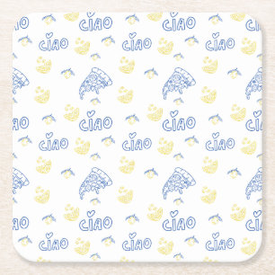 Italy Lover– Ciao Italian Vibes Square Paper Coaster