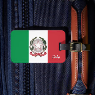 Italy Luggage Tags, patriotic Italian Flag Tag