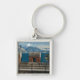 Italy, Malcesine, view from castle of Lake Keychain