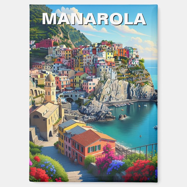 Italy Manarola Cinqua Terra Magnet (Front)