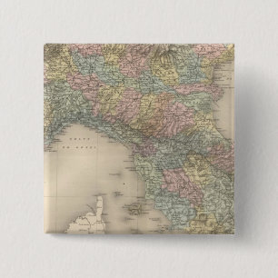 Italy Map 2 Inch Square Button
