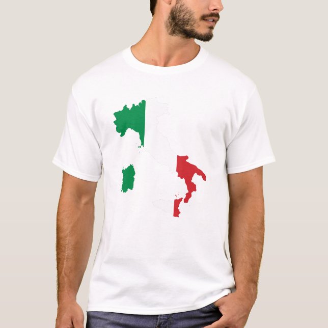Italy map and flag T-Shirt (Front)