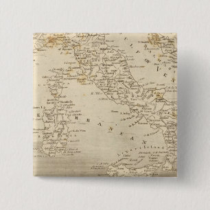 Italy Map by Arrowsmith 2 Inch Square Button