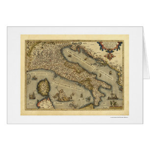 Italy Map by Ortelius 1570