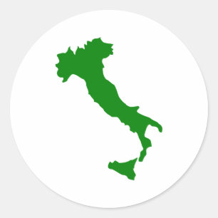 Italy Map Classic Round Sticker