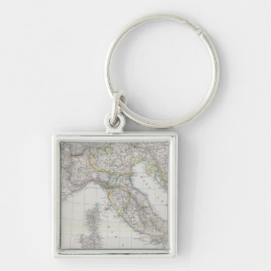 Italy map keychain